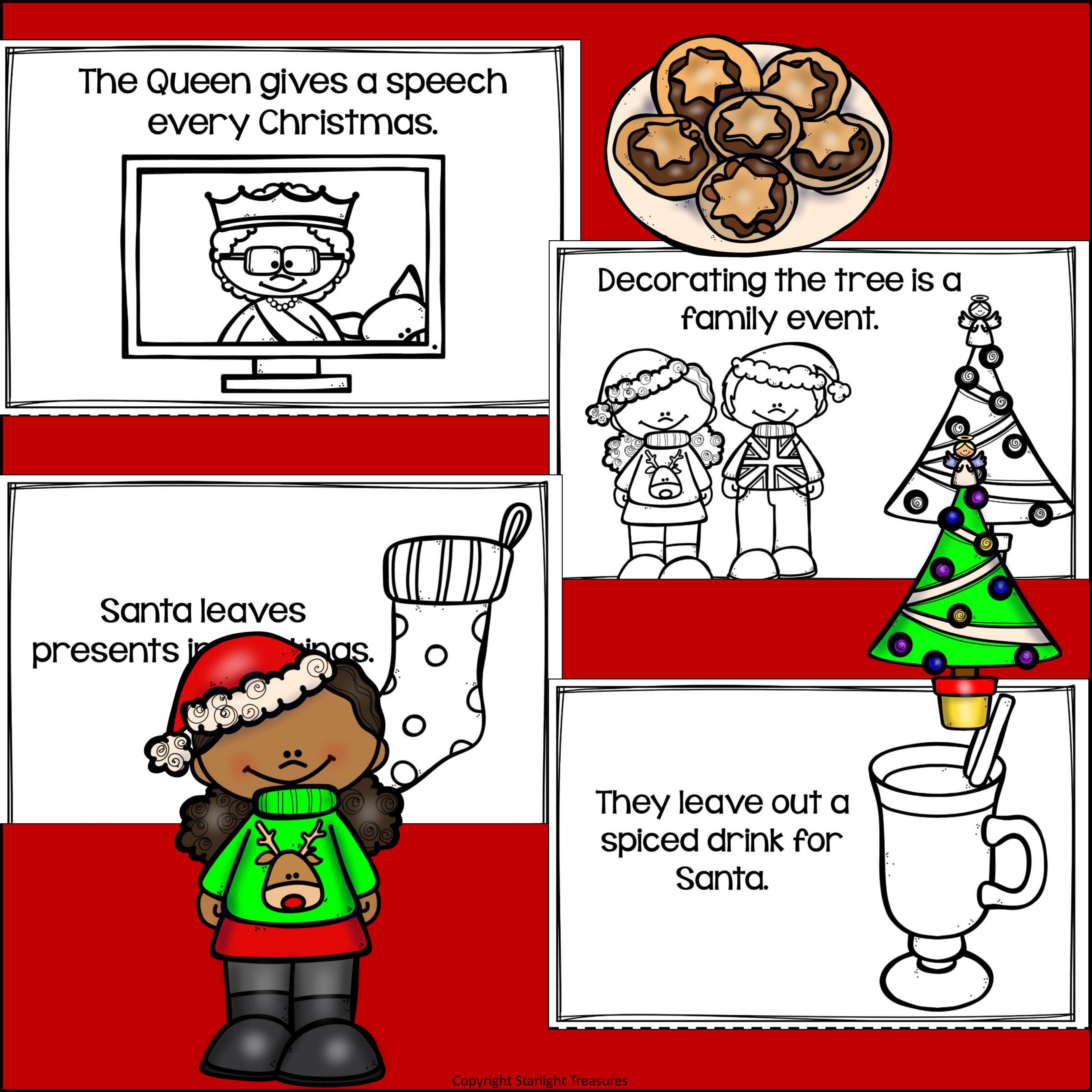 Christmas in England Mini Book for Early Readers