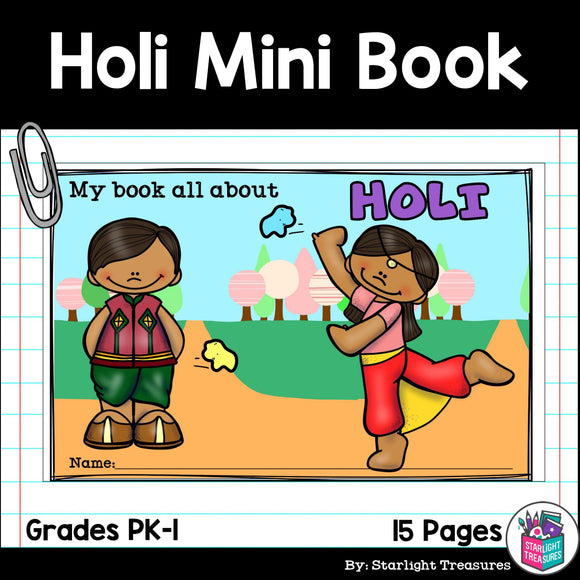 Holi Mini Book for Early Readers