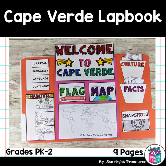 Cape Verde Lapbook for Early Learners - A Country Study
