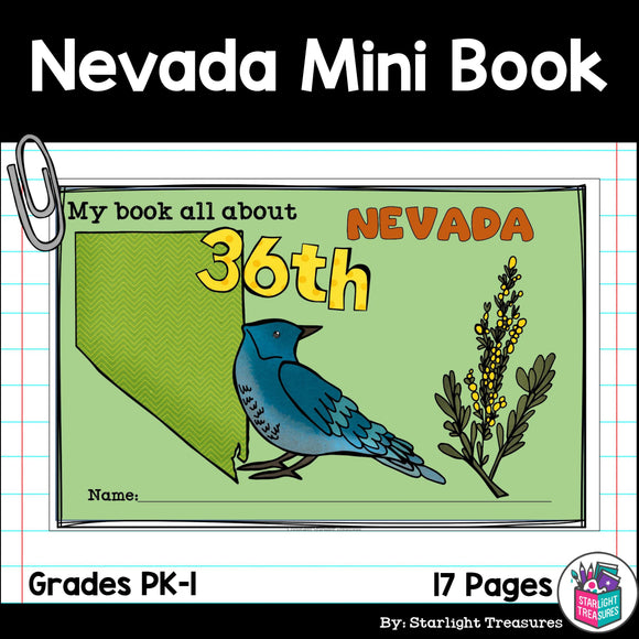 Nevada Mini Book for Early Readers - A State Study