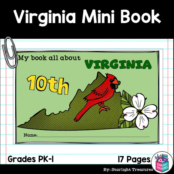 Virginia Mini Book for Early Readers - A State Study