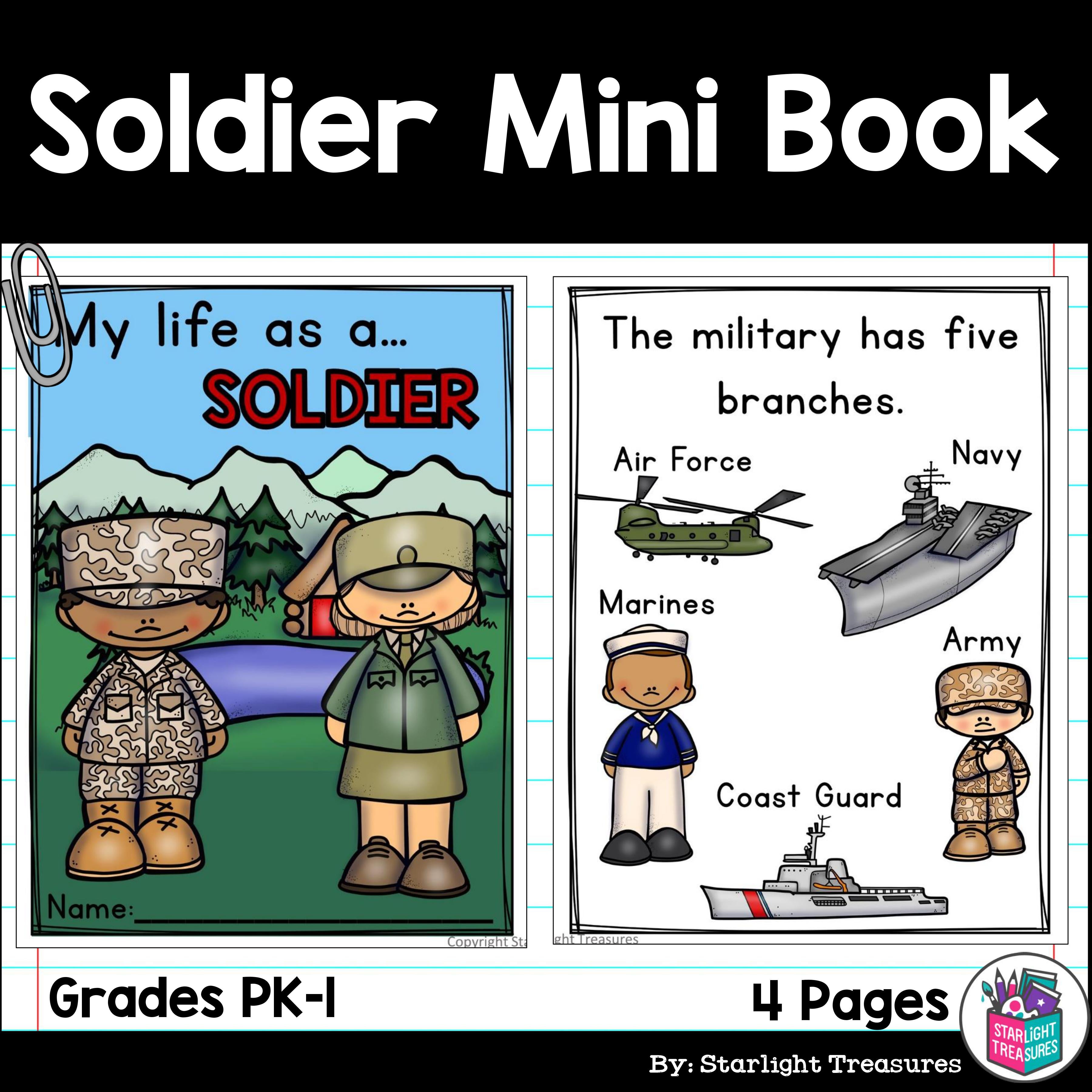 Soldier Mini Book for Early Readers 