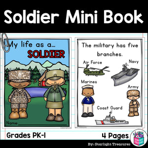 Soldier Mini Book for Early Readers 