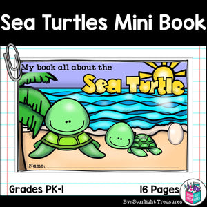 Sea Turtles Mini Book for Early Readers