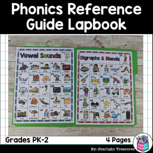 Phonics Reference Guide Lapbook for Early Readers FREEBIE