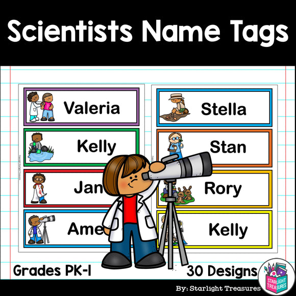 Types of Scientists Name Tags - Editable