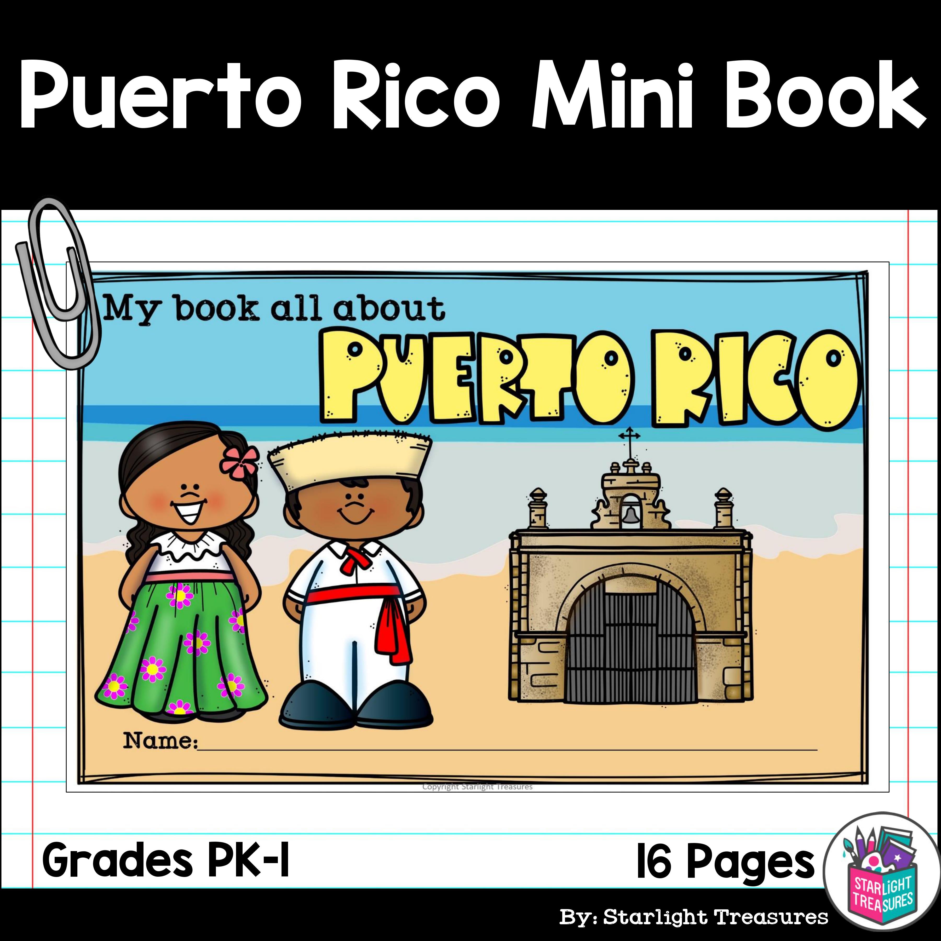 Puerto Rico Mini Book for Early Readers - A Country Study