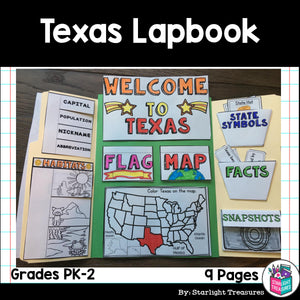 Texas Lapbook for Early Learners - A State Study