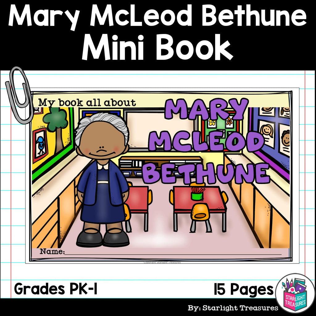 Mary McLeod Bethune Mini Book for Early Readers: Black History Month
