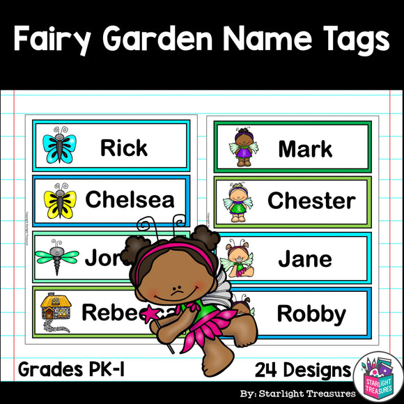 Fairy Garden Name Tags - Editable