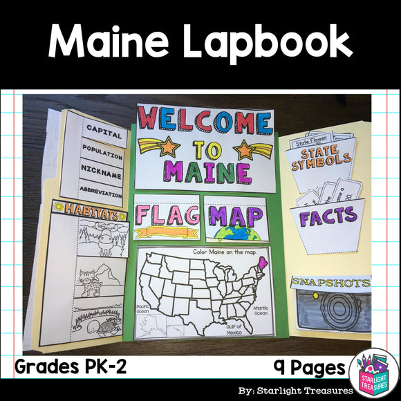 Maine Lapbook for Early Learners - A State Study