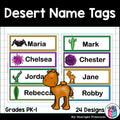 Desert Name Tags - Editable