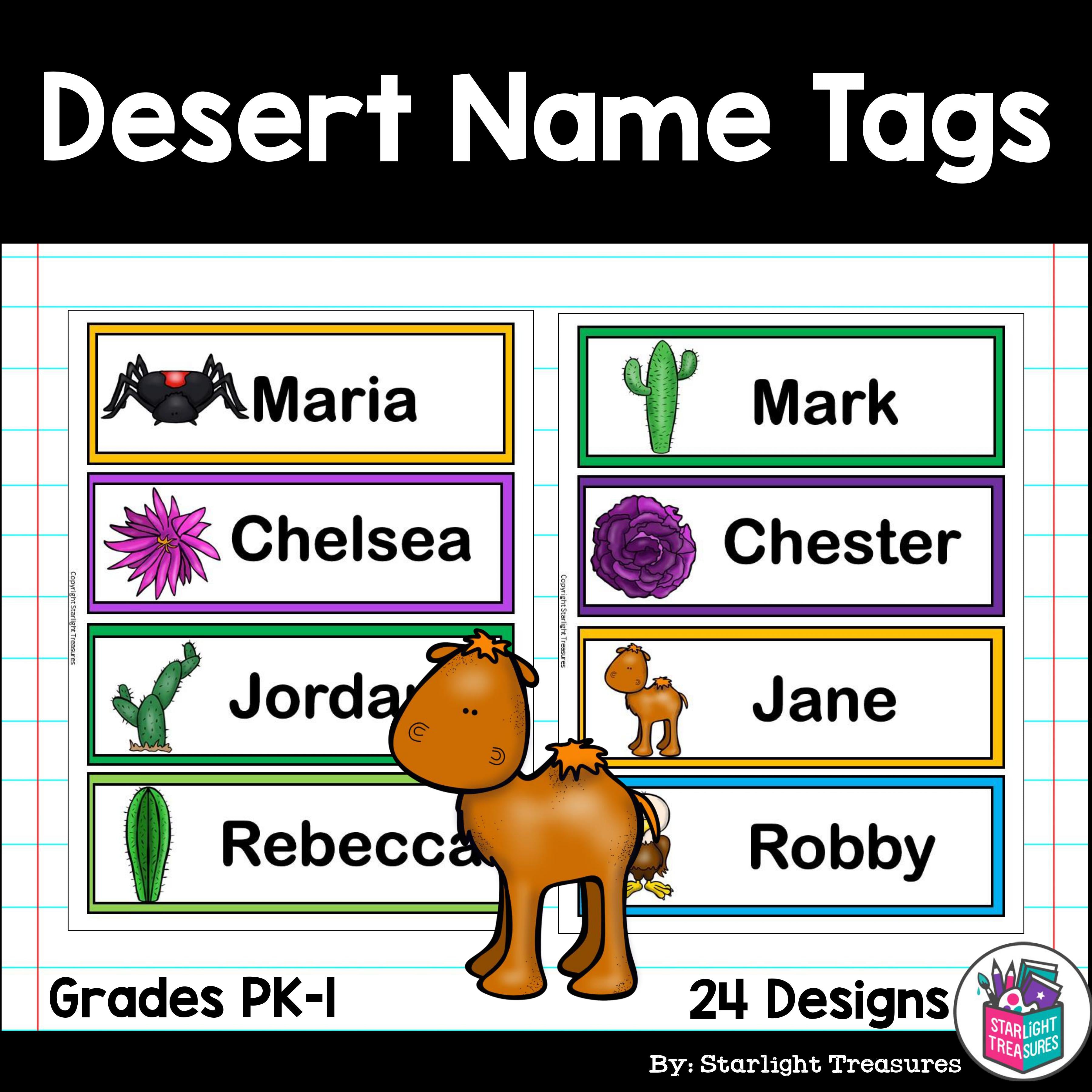 Desert Name Tags - Editable