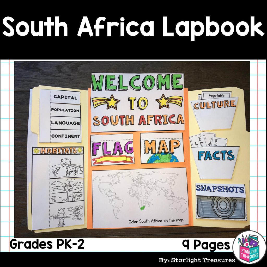 South Africa Lapbook for Early Learners - A Country Study