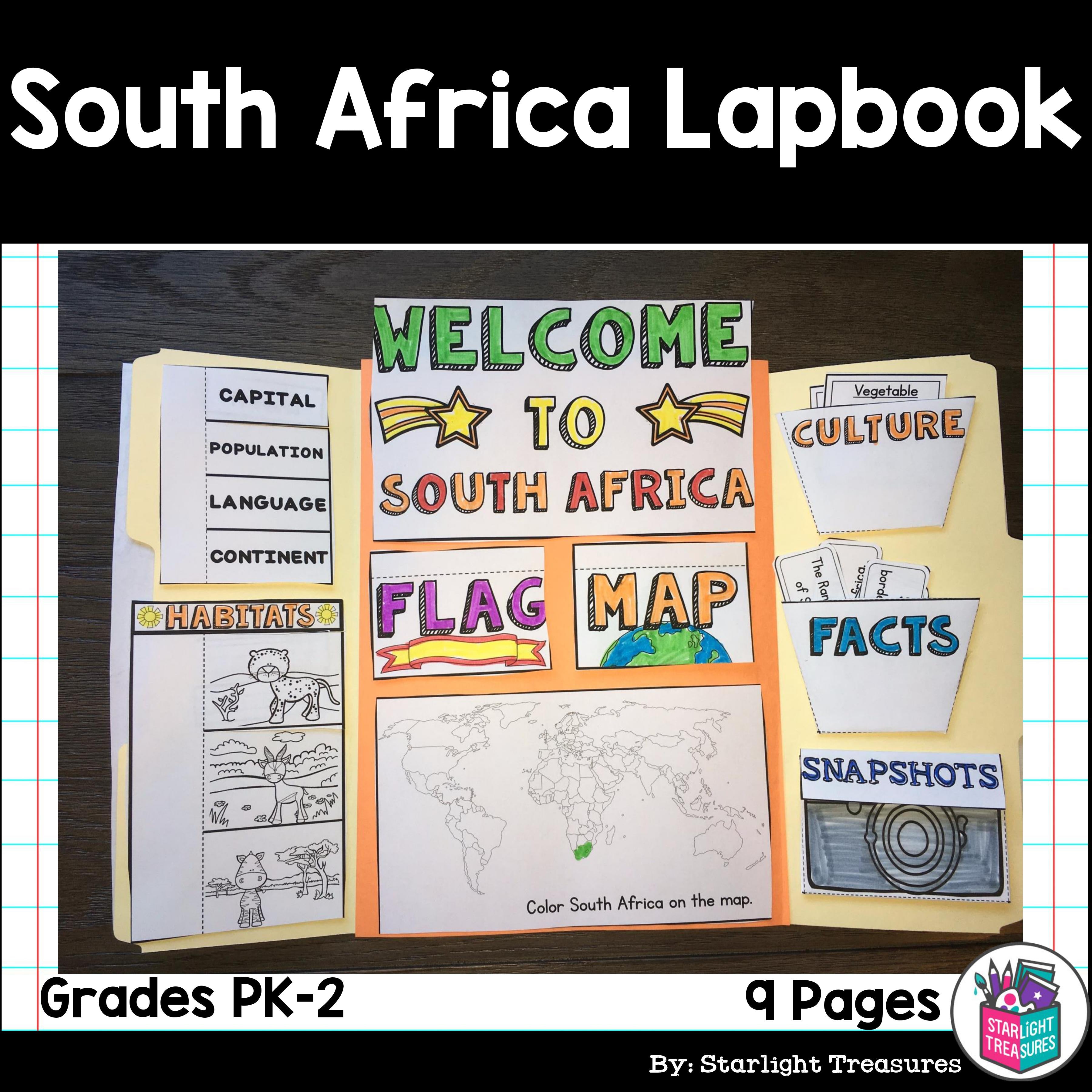 South Africa Lapbook for Early Learners - A Country Study