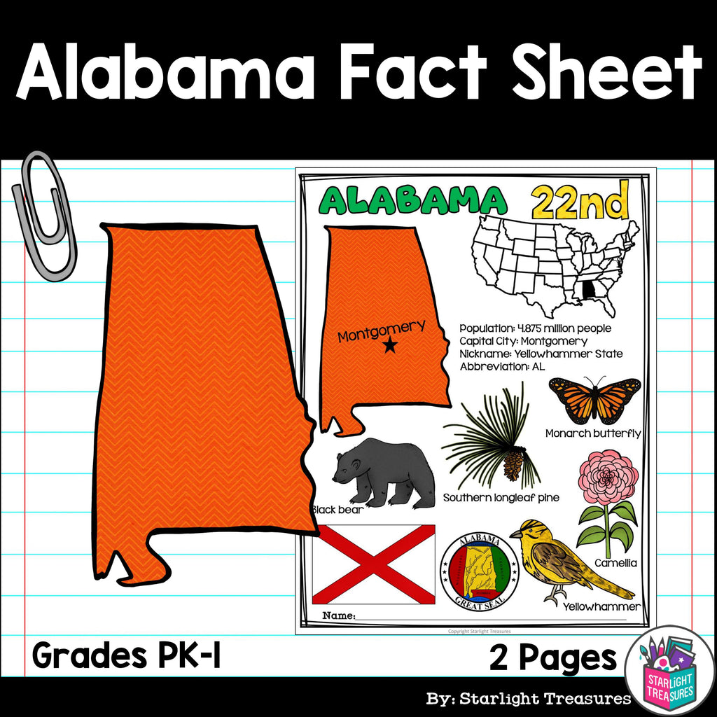 Alabama Fact sheet for early readers