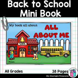 Back To School Mini Book - All About Me Mini Book
