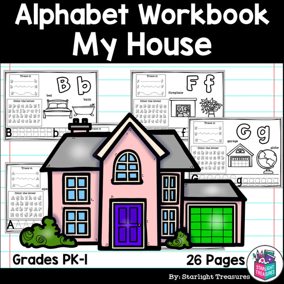 Worksheets A-Z My House Theme