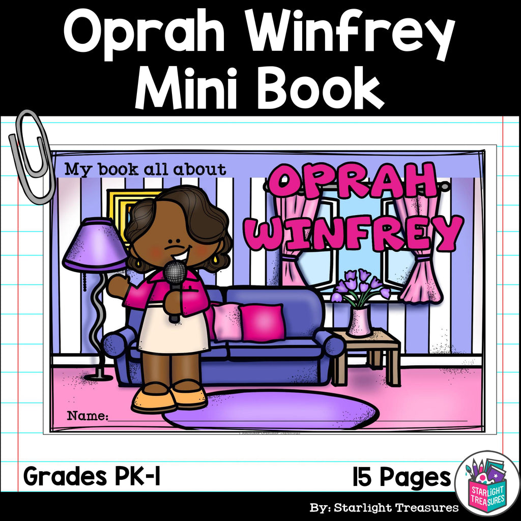 Oprah Winfrey Mini Book for Early Readers: Women's History Month