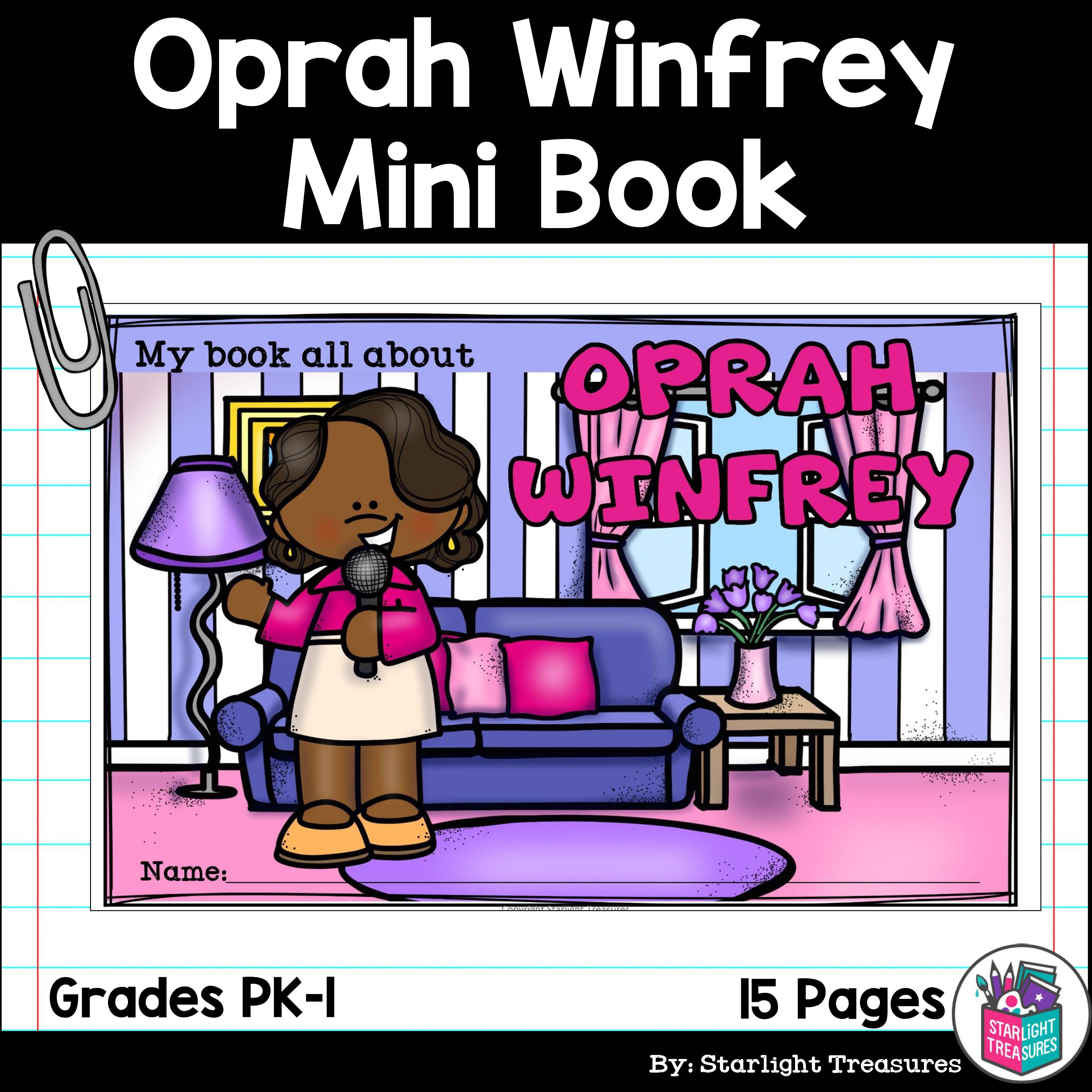Oprah Winfrey Mini Book for Early Readers: Women's History Month