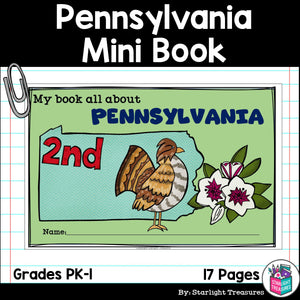 Pennsylvania Mini Book for Early Readers - A State Study