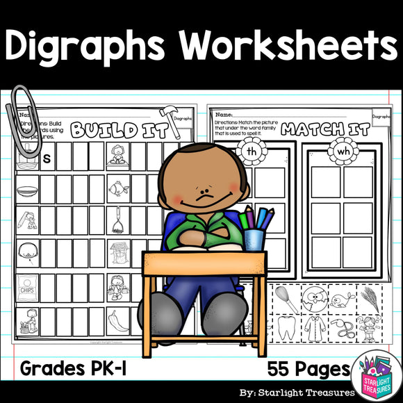 Digraphs Worksheets and Activities for Early Readers 