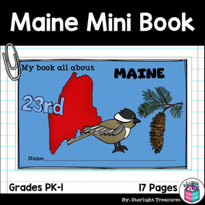 Maine Mini Book for Early Readers - A State Study