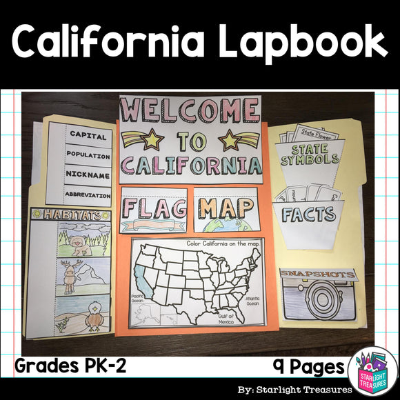 California Lapbook for Early Learners - A State Study