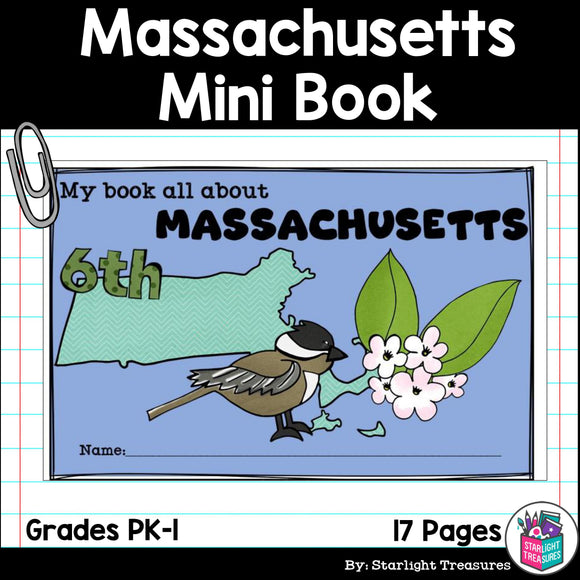 Massachusetts Mini Book for Early Readers - A State Study