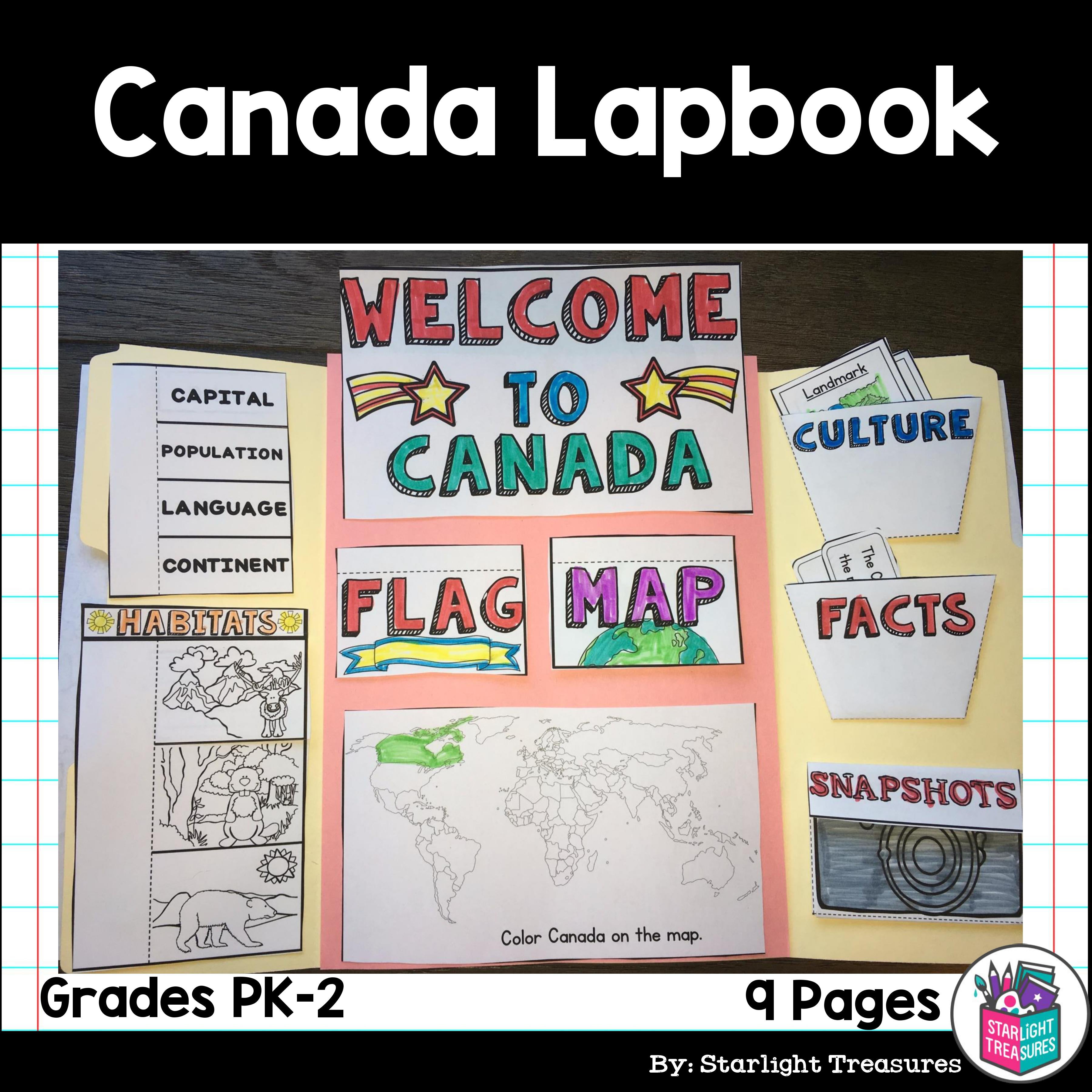 Canada Lapbook for Early Learners - A Country Study