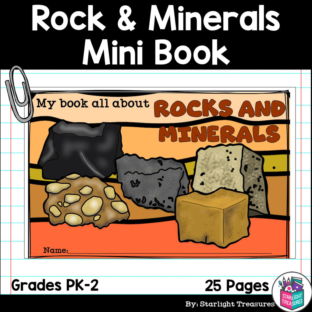 Type of Rocks and Minerals Mini Book for Early Readers: Rock, Minerals, Gemstone