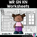WR, KN, GN Worksheets and Activities for Early Readers