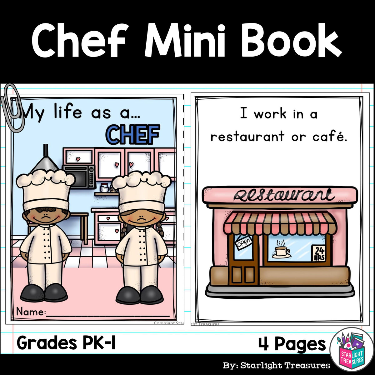 Chef Mini Book for Early Readers - Careers and Community Helpers ...