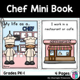 Chef Mini Book for Early Readers - Careers and Community Helpers