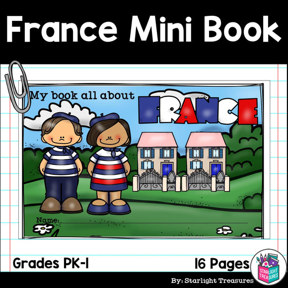 France Mini Book for Early Readers - A Country Study