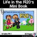 Life in the 1920s Mini Book for Early Readers