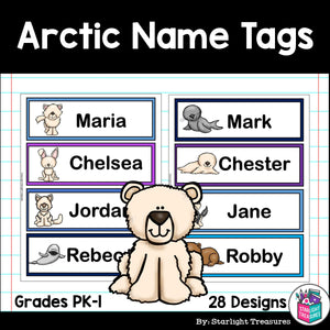 Arctic Name Tags - Editable