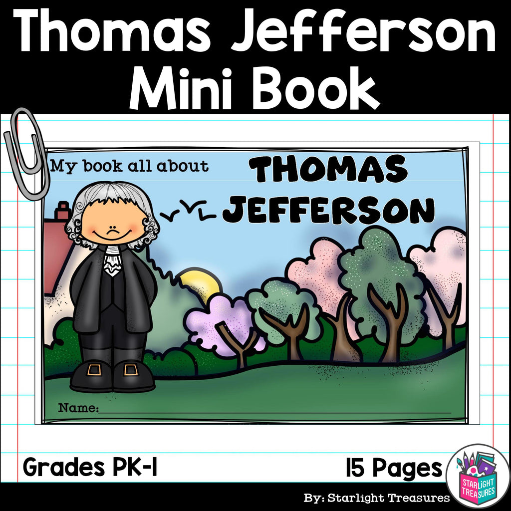 Thomas Jefferson Mini Book for Early Readers: Presidents' Day