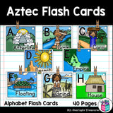 Alphabet Flash Cards for Early Readers - Aztecs