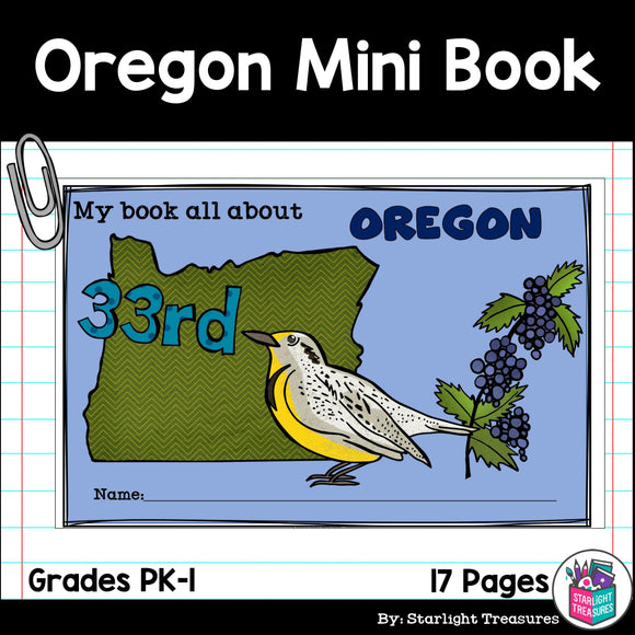 Oregon Mini Book for Early Readers - A State Study