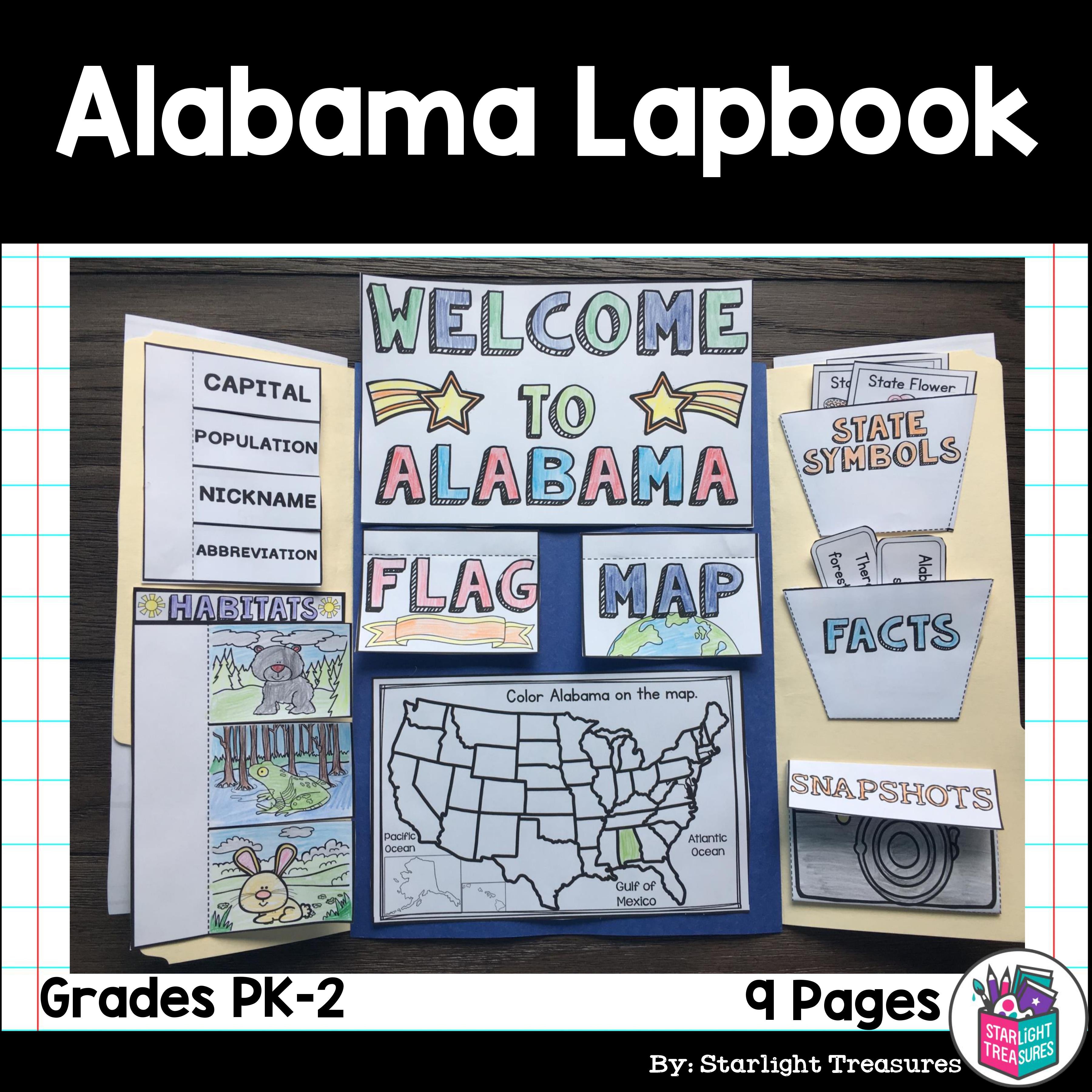 Alabama Lapbook for Early Readers