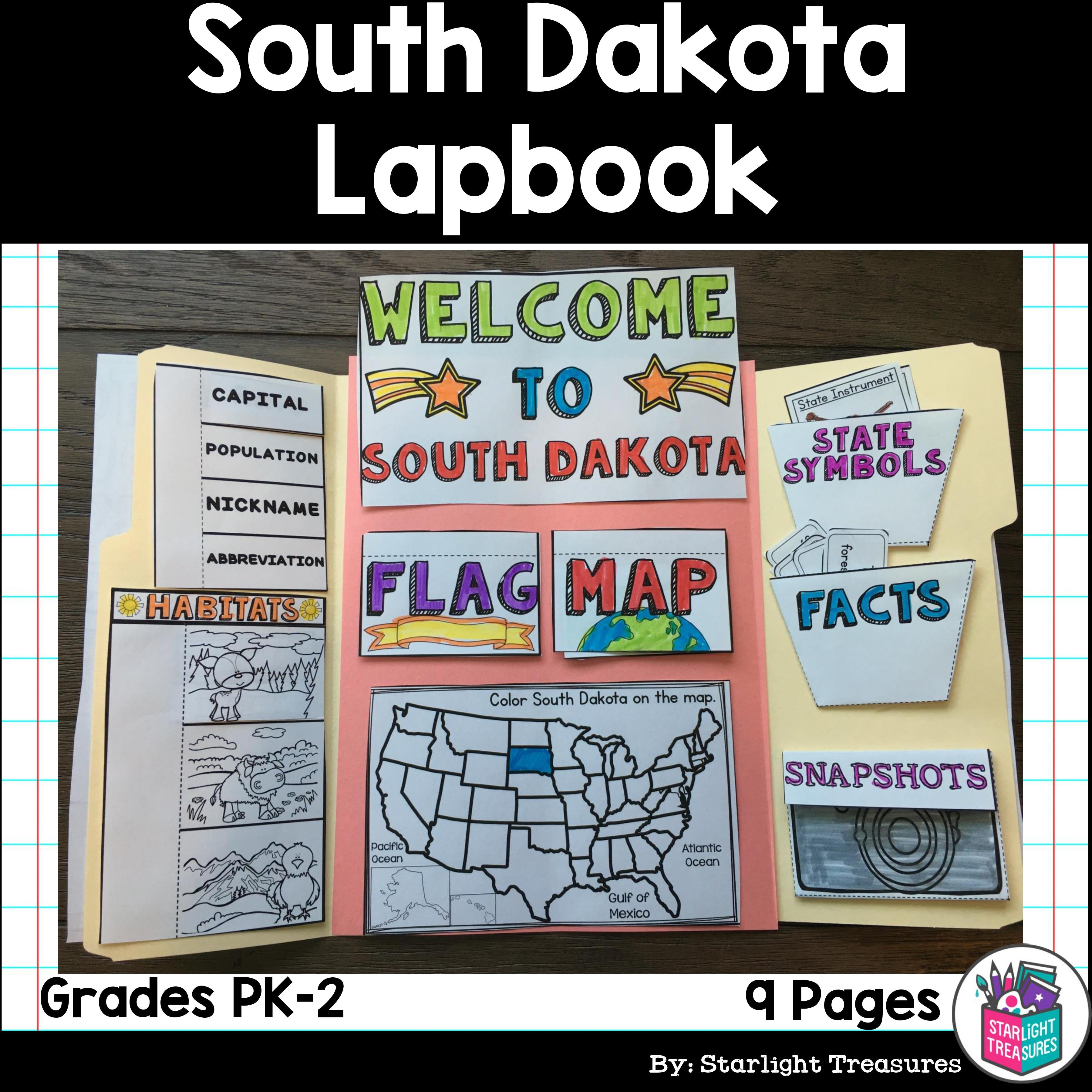 South Dakota Lapbook for Early Learners - A State Study