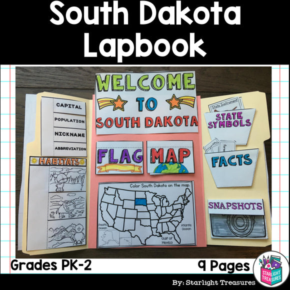 South Dakota Lapbook for Early Learners - A State Study