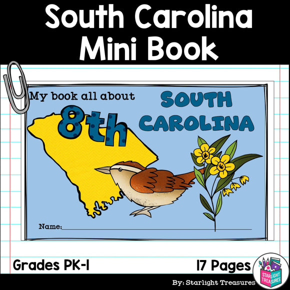 South Carolina Mini Book for Early Readers - A State Study