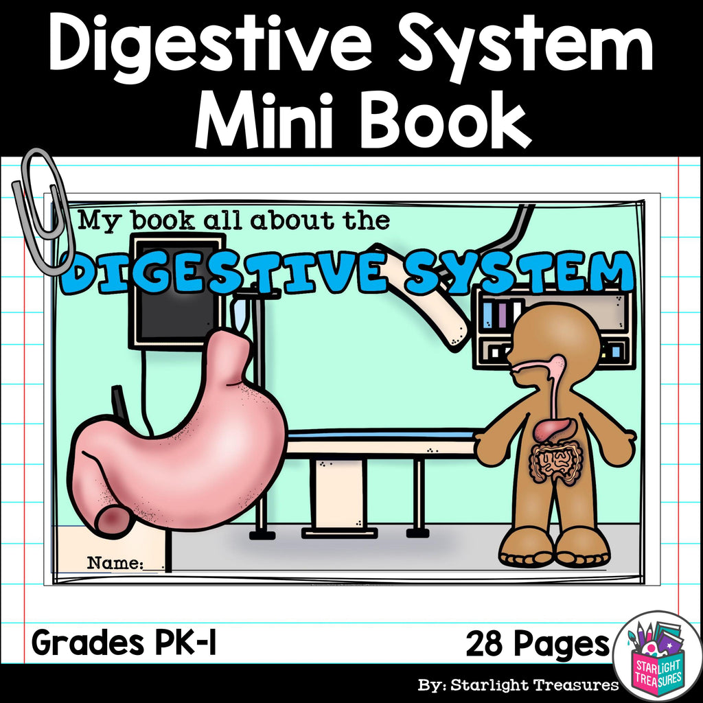 Human Body Systems: Digestive System Mini Book for Early Readers