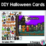 DIY Halloween Coloring Cards
