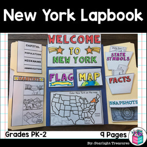New York Lapbook for Early Learners - A State Study