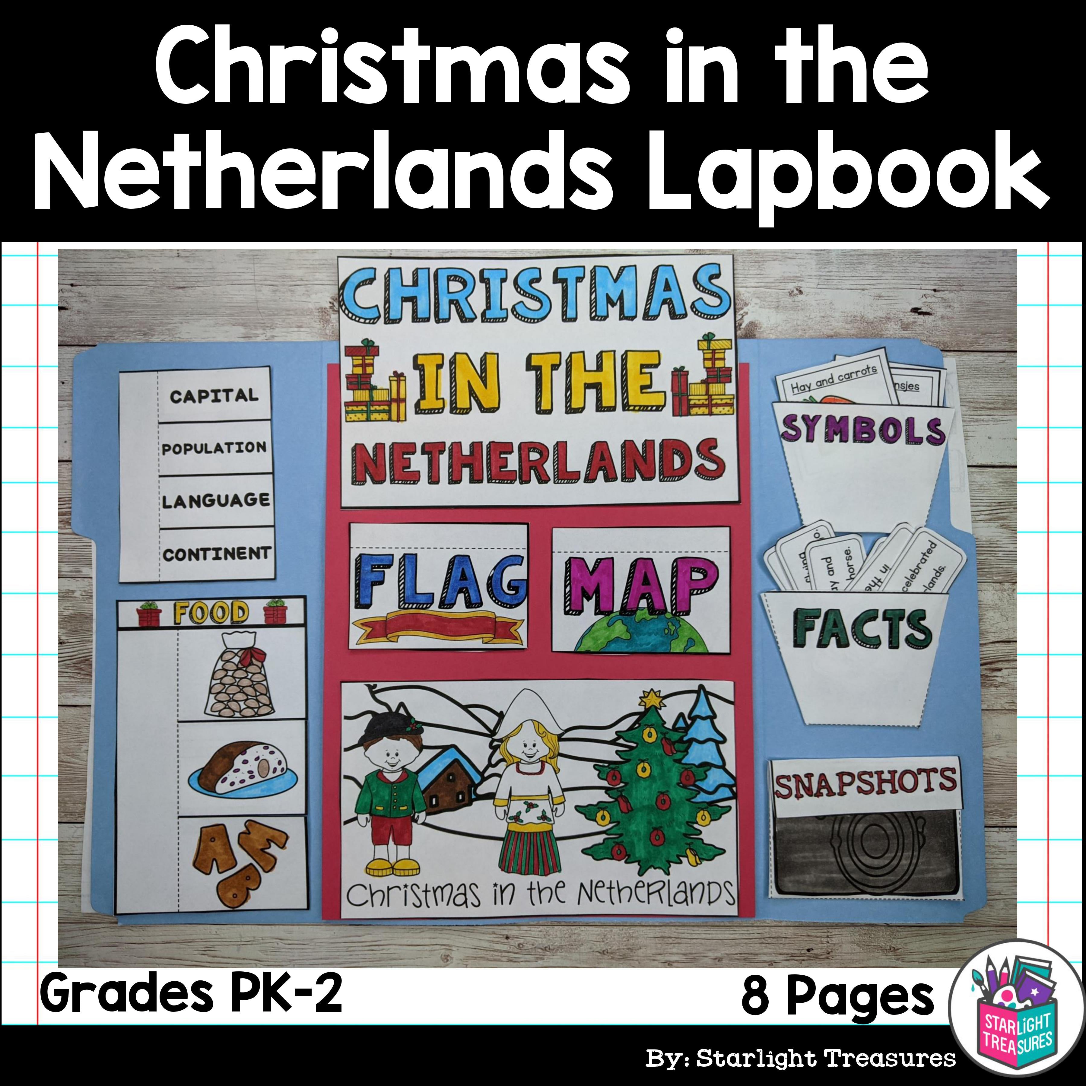 Christmas in the Netherlands Lapbook for Early Learners - Christmas Activities