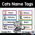 Cats Name Tags - Editable