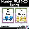 Number Wall Spring Theme: 0-20